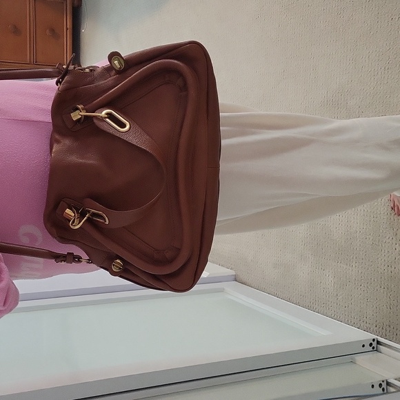 CHLOE Marcie medium leather satchel in rust - Picture 16 of 16